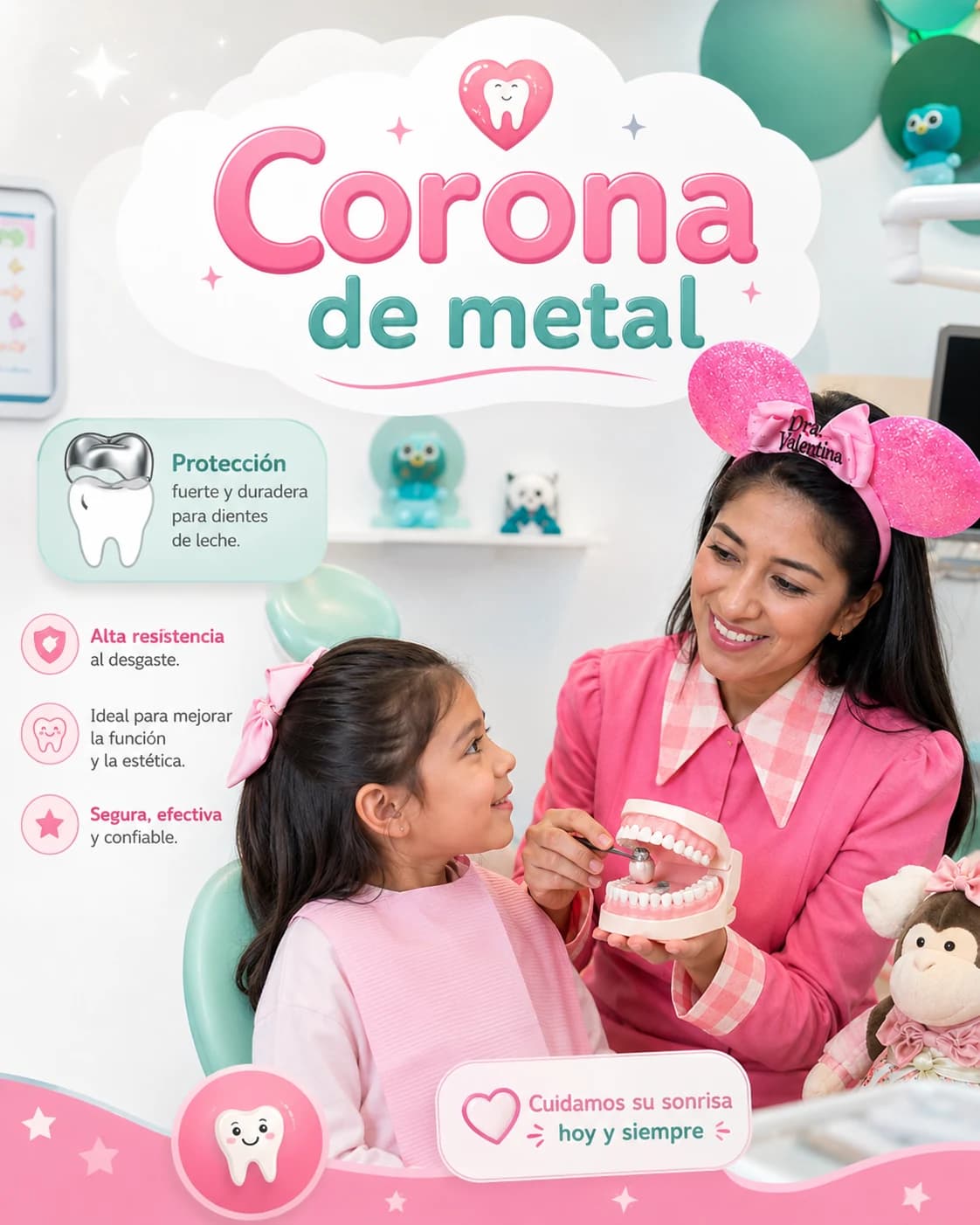 Dra. Pami - Corona de Metal