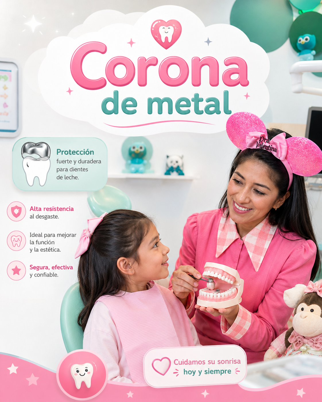 Dra. Pami - Corona de Metal